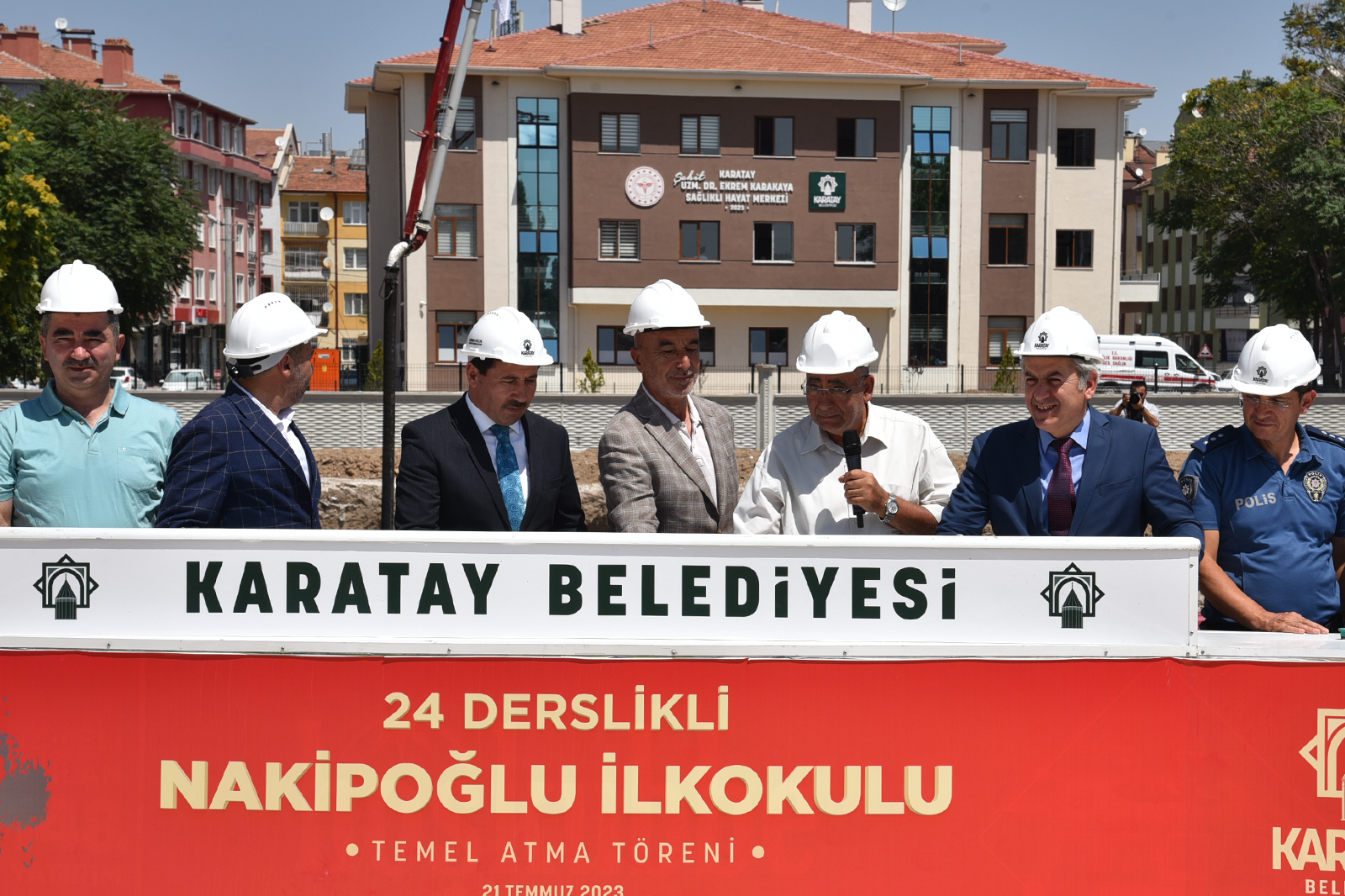Karatay'da 24 derslikli okulun temeli atıldı