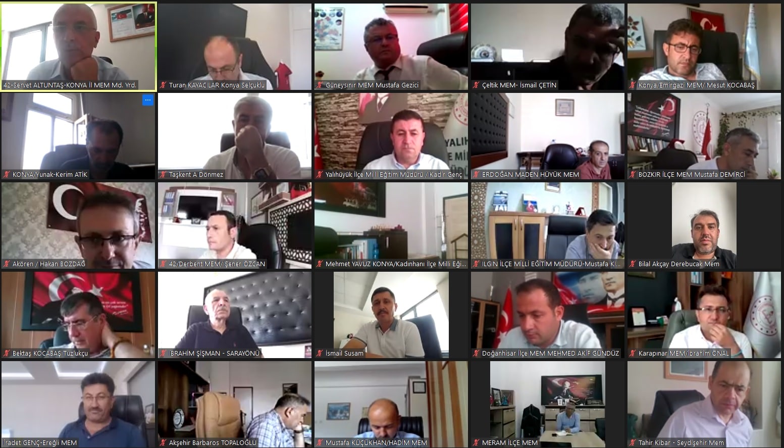 Konya'da ilçe milli eğitim müdürleri toplandı