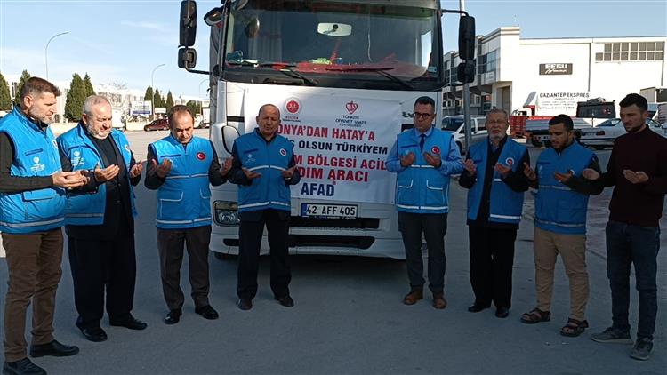 Yardım tırları Hatay’a uğurlandı