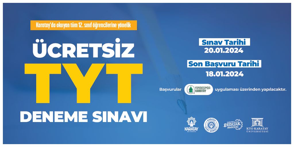 12. sınıf öğrencileri için deneme sınavı