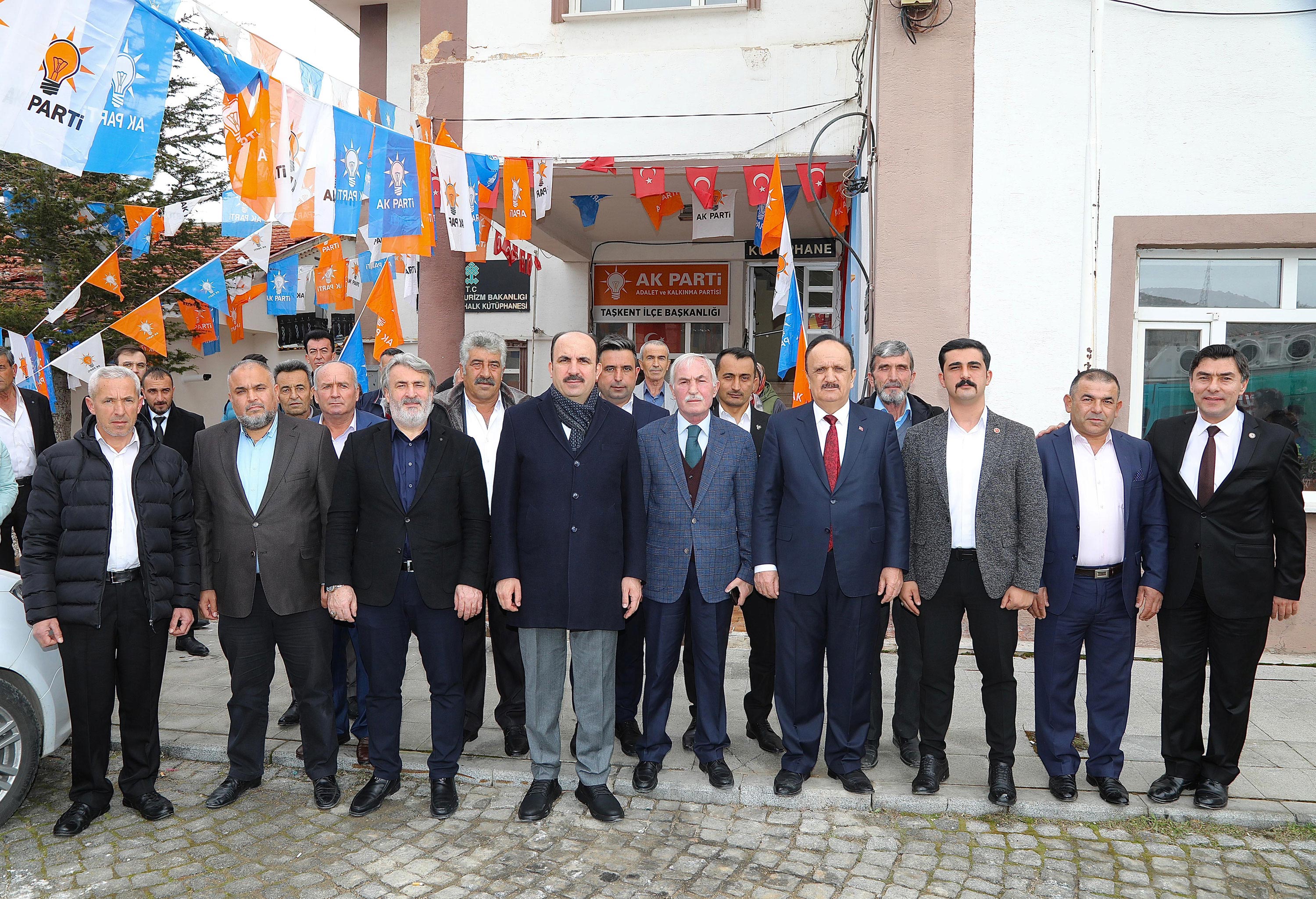 Başkan Altay ilçelerde destek turunda