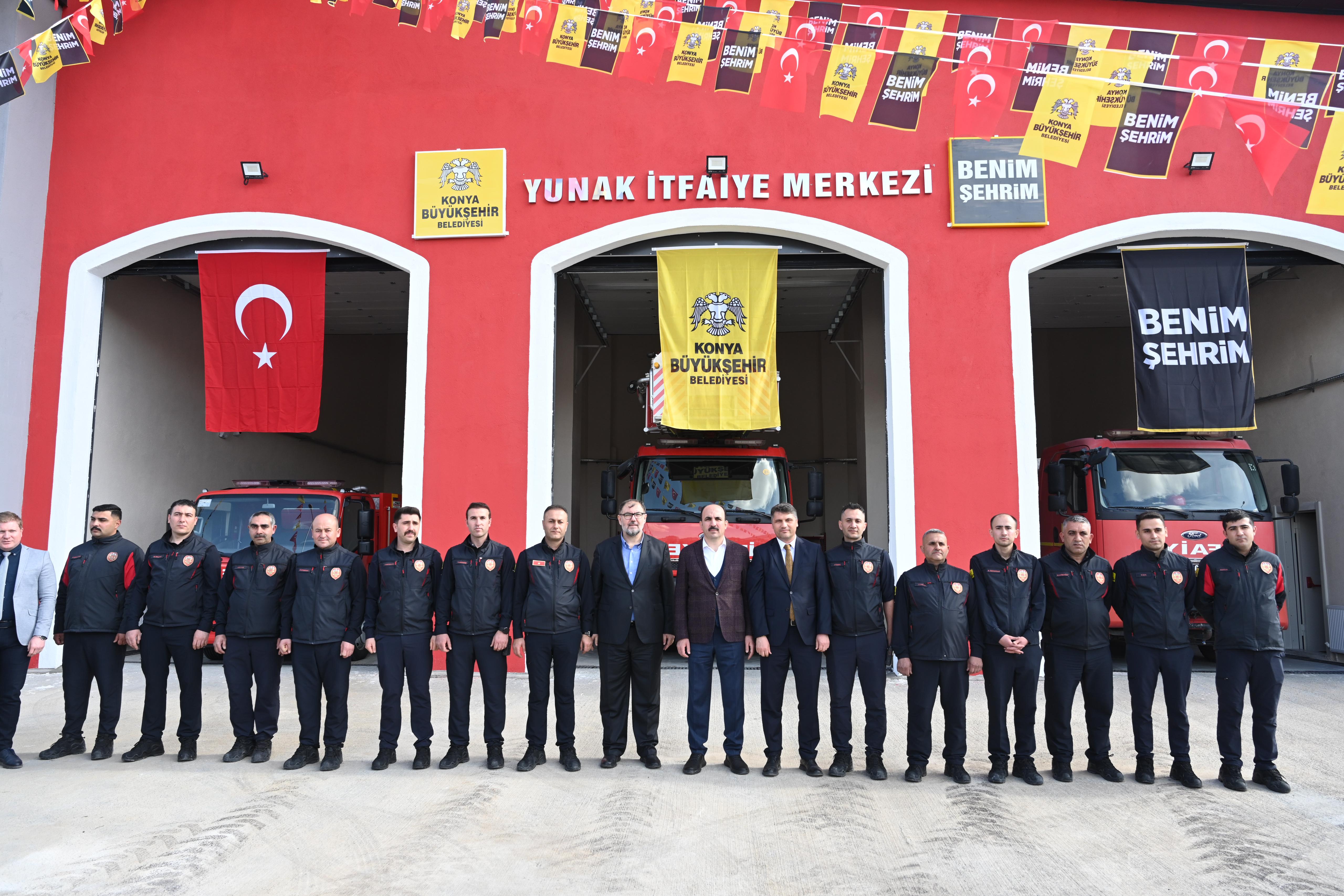 Yunak'ta itfaiye merkezi açıldı