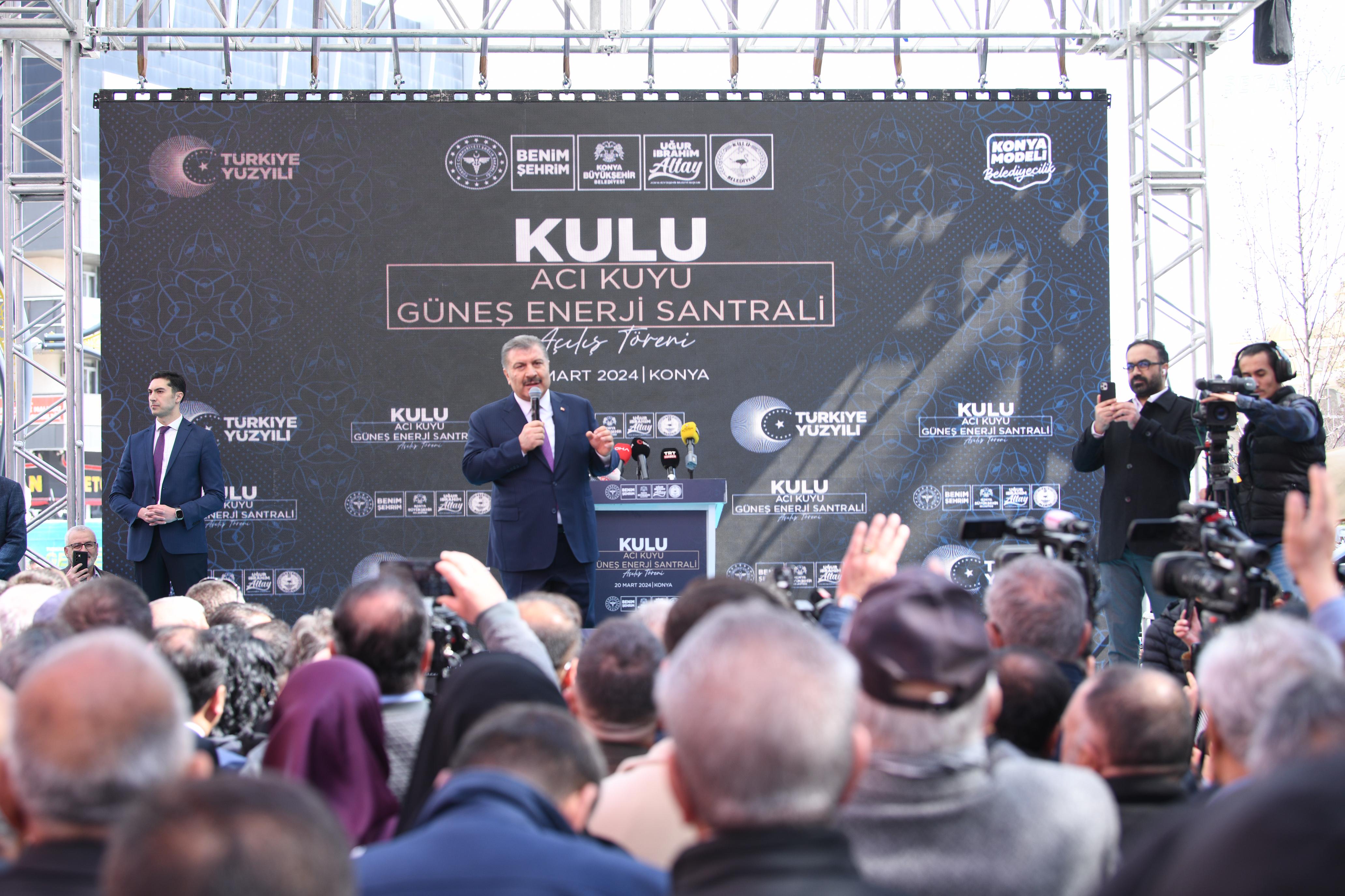 Bakan Koca Güneş Enerji Santrali açtı