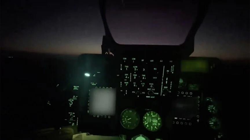 F-16'nın gece uçuşu görüntüleri yayınlandı