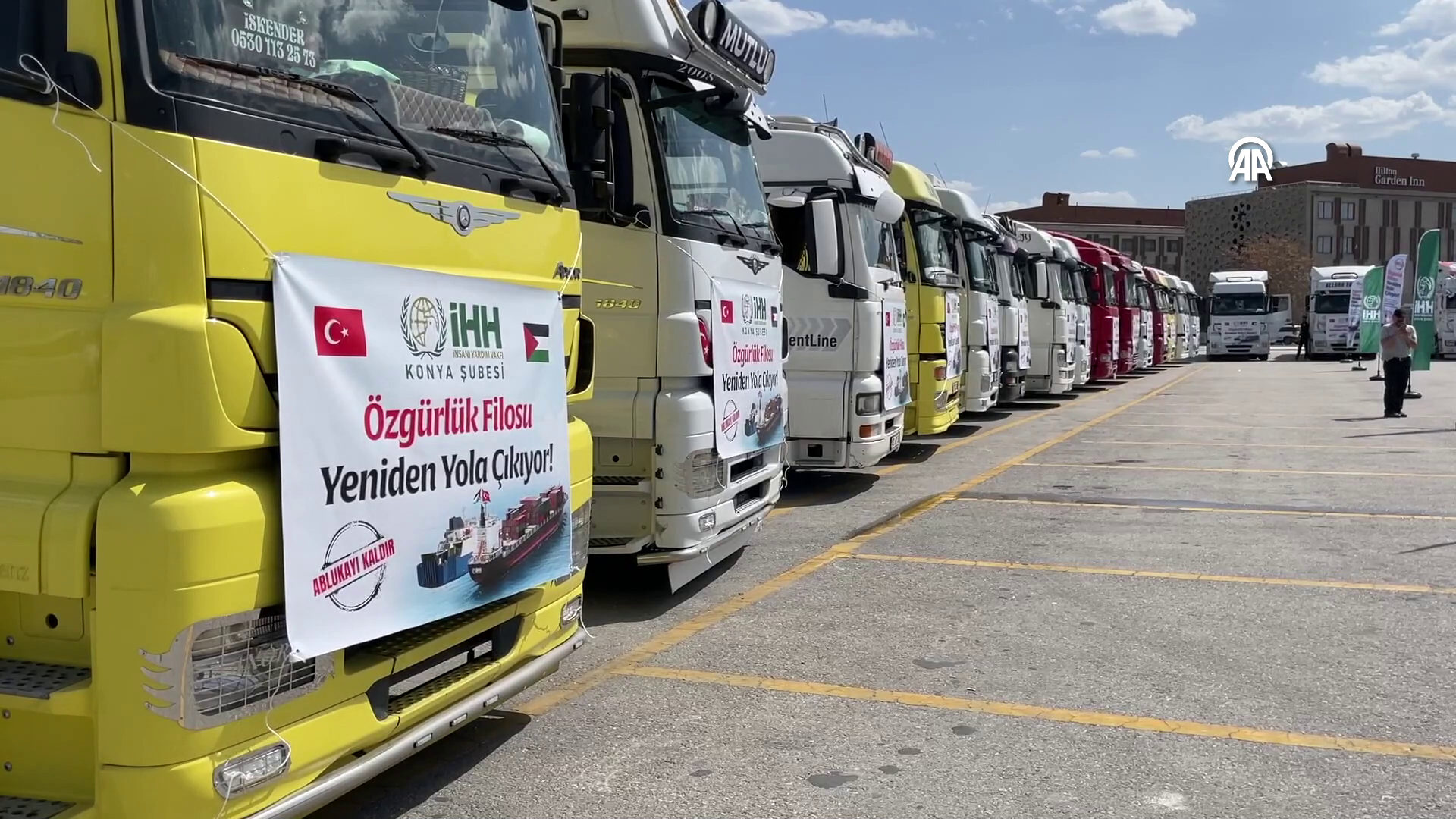 Gazze'ye 22 yardım tırı gönderildi