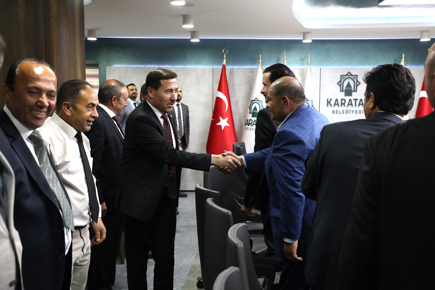 Karataylı muhtarlardan tebrik ziyareti