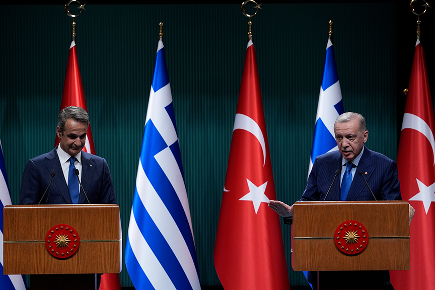 Erdoğan-Miçotakis ortak basın toplantısı düzenledi