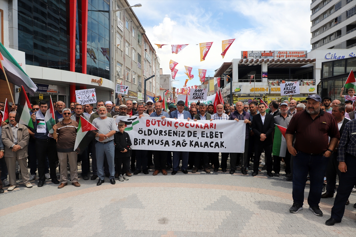 Cihanbeyli'de Filistin'e destek yürüyüşü
