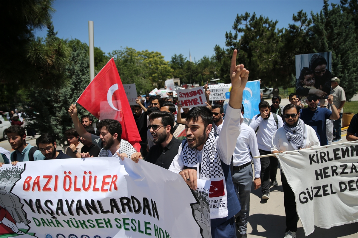 Konya'da İsrail protestosu