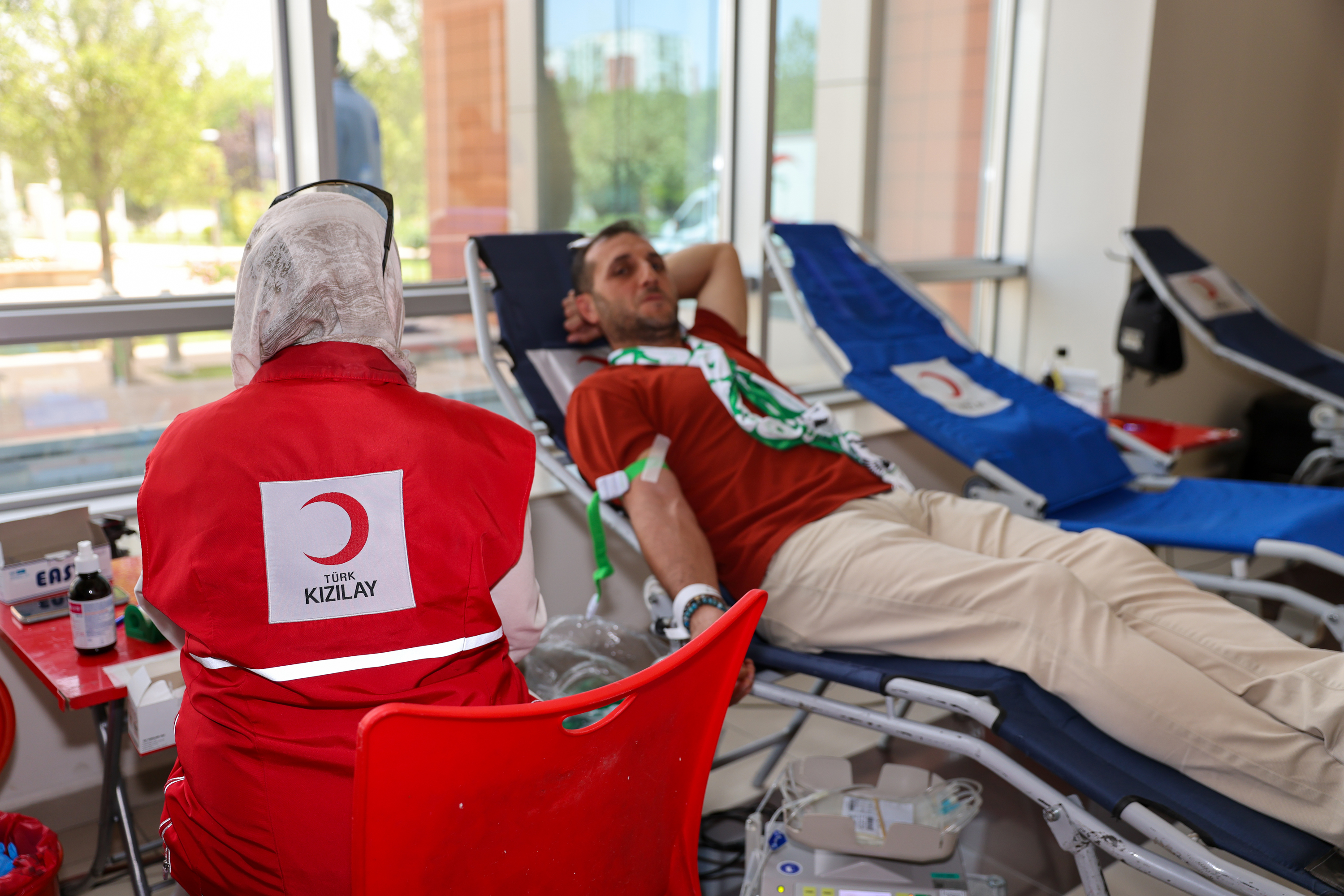 Belediye personeli kan bağışladı