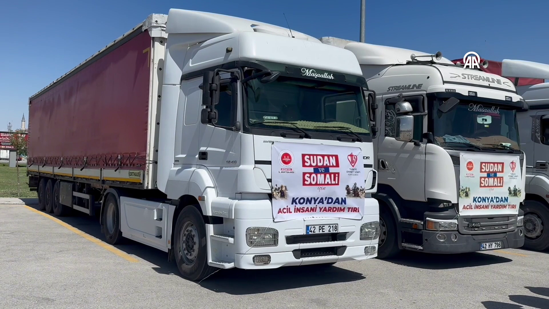 Konya'dan yardım tırları yola çıktı