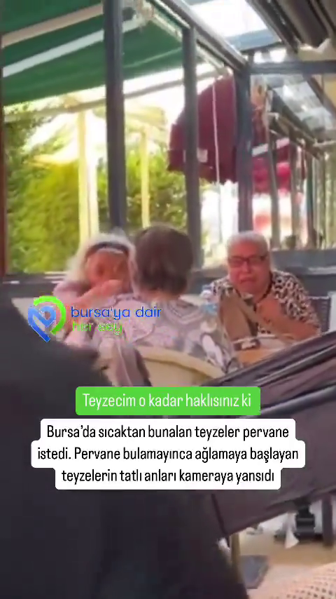 Sıcaktan bunalan teyzelerin pervane isyanı!
