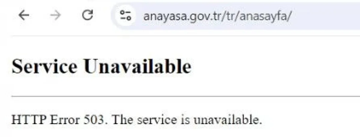 AYM'nin internet sitesine erişim sorunu