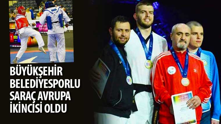 Büyükşehir Belediyesporlu Saraç Avrupa ikincisi oldu