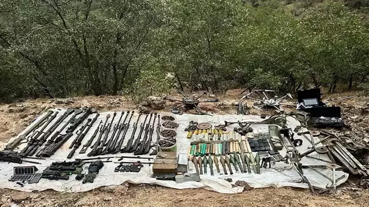 PKK'ya ait silahlar ele geçirildi