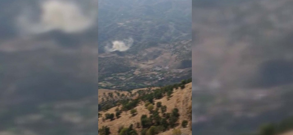 Dağda toz bulutu oluştu