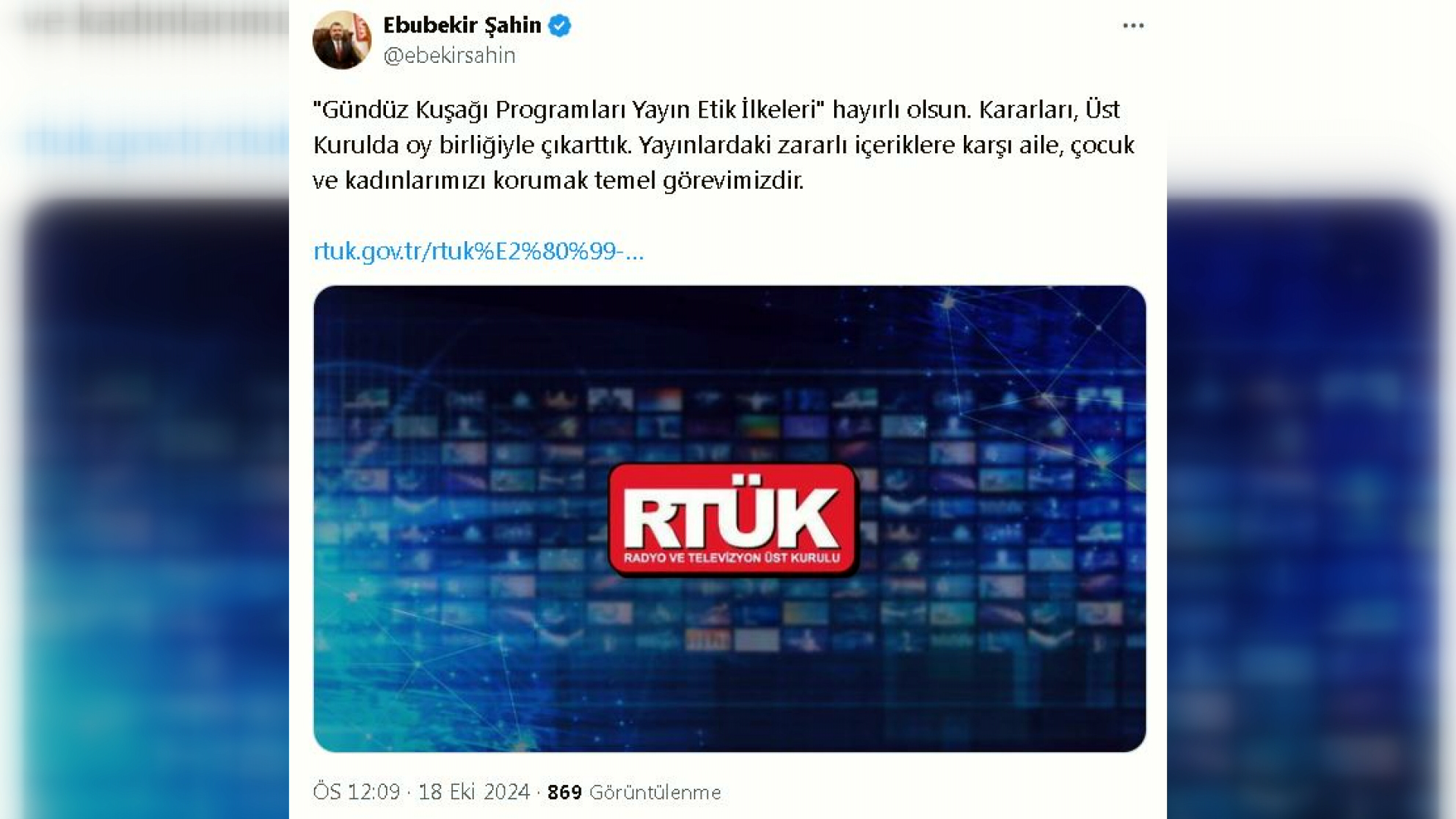 Gündüz kuşağı programlarına sınırlandırma