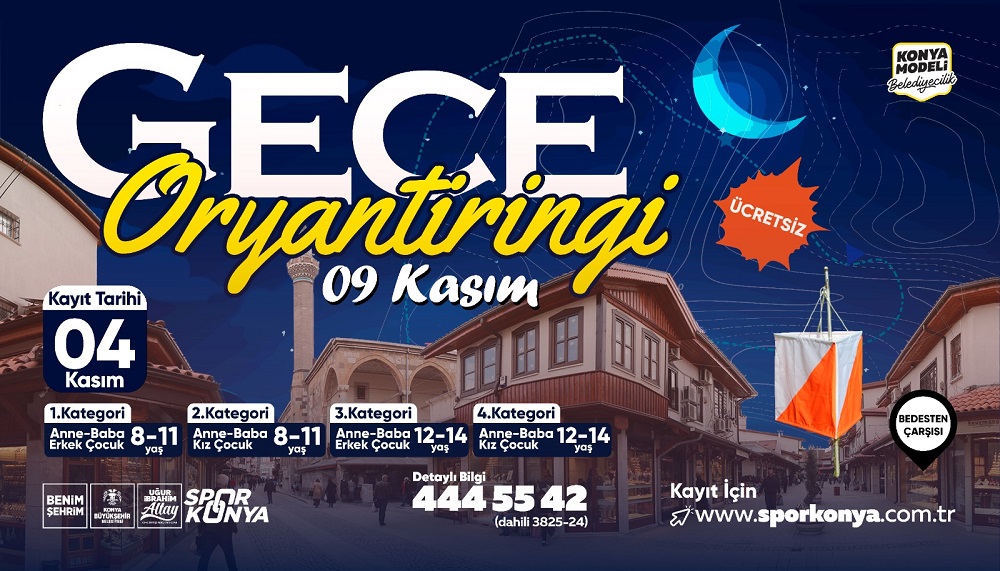Konya Büyükşehir'den “Gece Oryantiringi” etkinliği