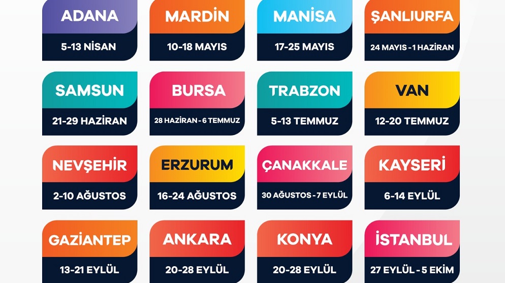 Türkiye Kültür Yolu Festivallerinin programı belli oldu