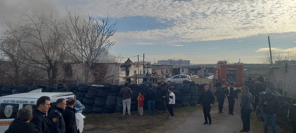 Bir yangın haberi de Aksaray'dan!