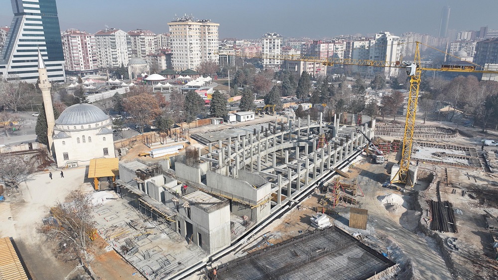 Şehir Kütüphanesi'nin yapımı sürüyor