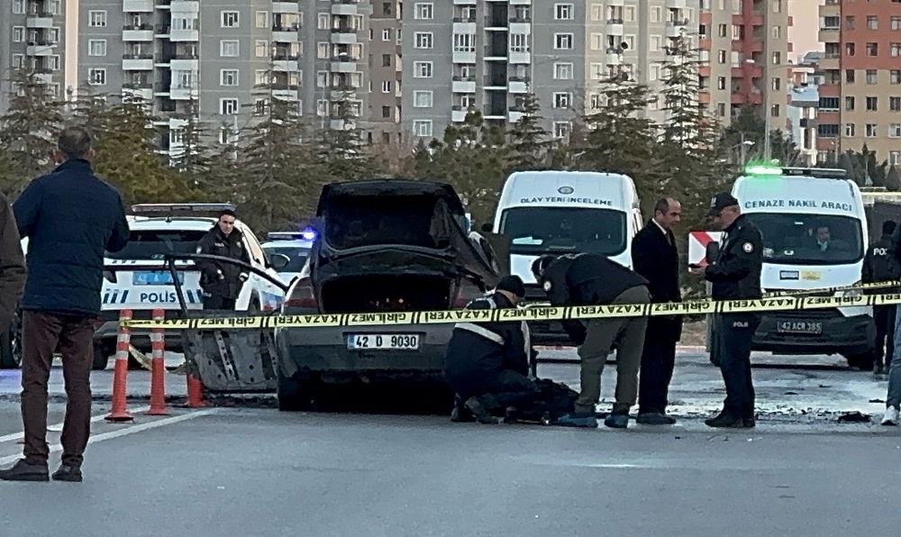 Konya'da otomobilde patlama!