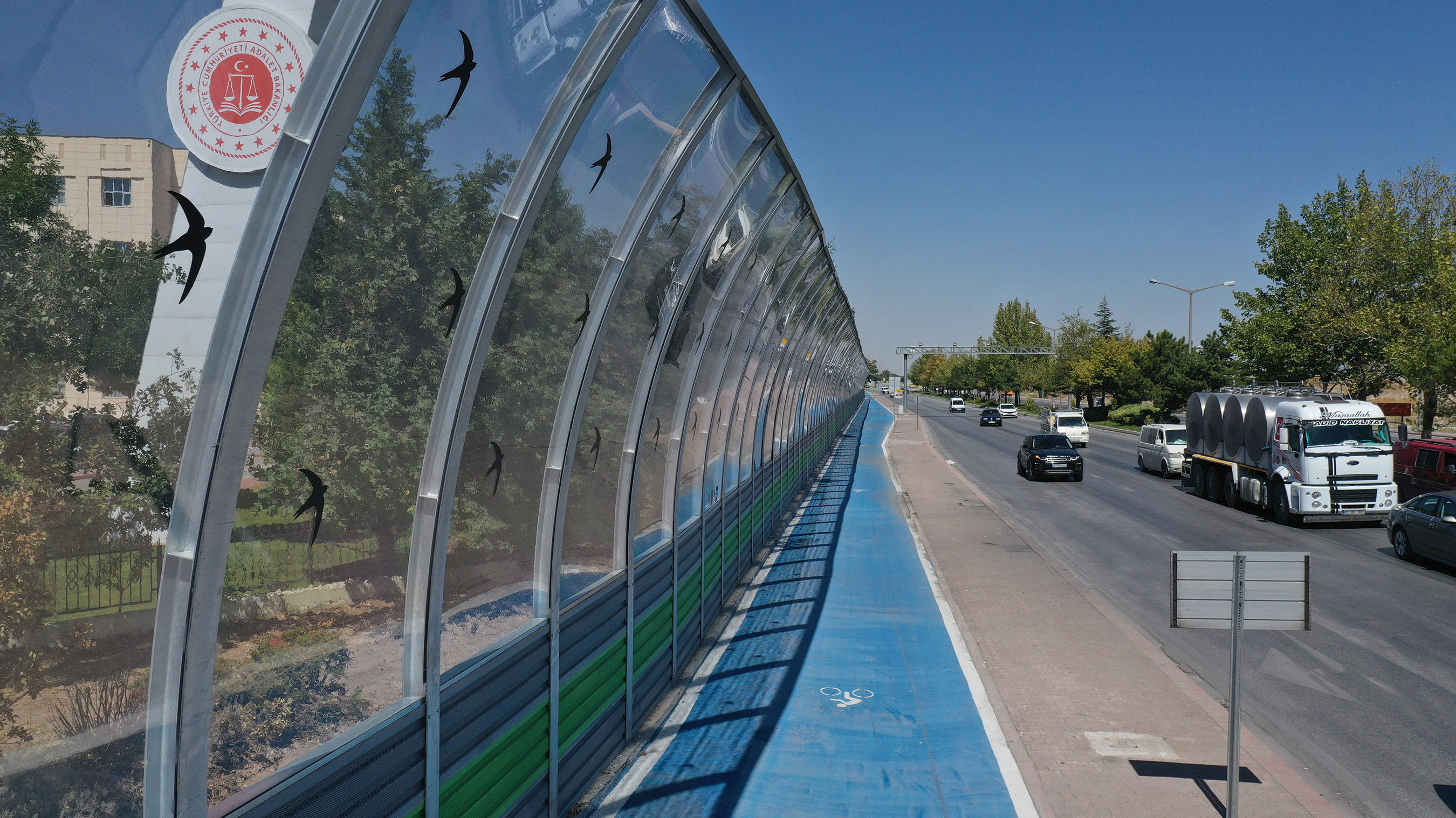 Gürültü bariyerinin yapımı tamamlandı