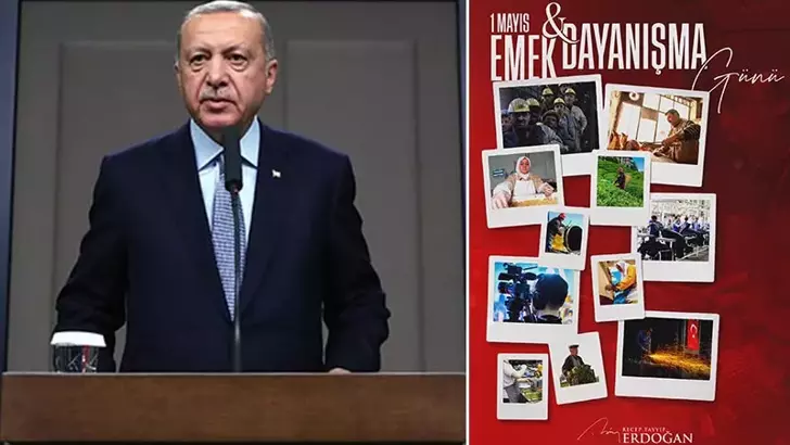 Cumhurbaşkanı Erdoğan'dan 1 Mayıs mesajı