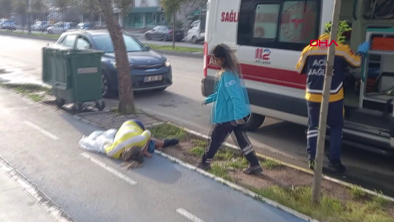 Otomobilden atılan kadın baygın bulundu