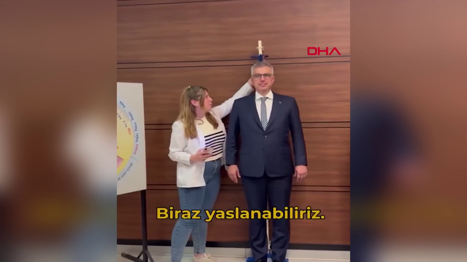 Bakan Memişoğlu vücut kitle indeksini ölçtürdü