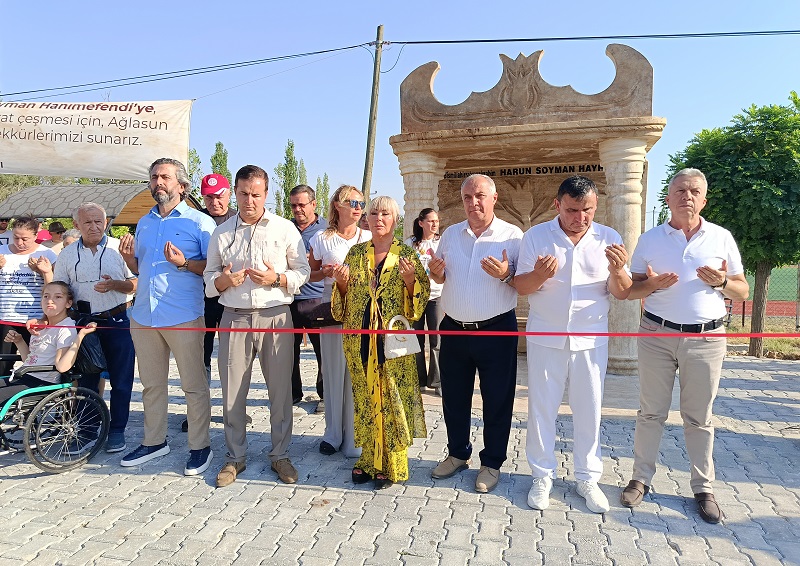 Vefat eden oğlu adına çeşme yaptırdı