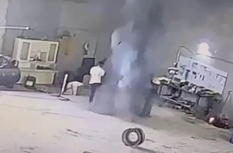 Hava basılan lastik patladı; 1 ölü