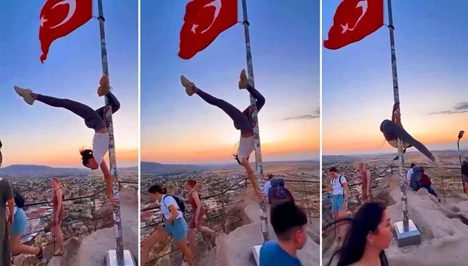 Bayrak direğinde dansa soruşturma