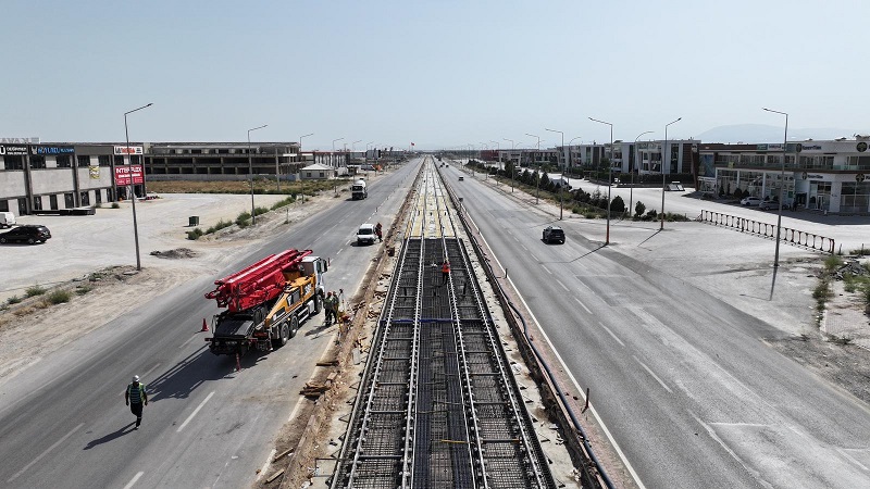 Tramvay hattında çalışmalar sürüyor