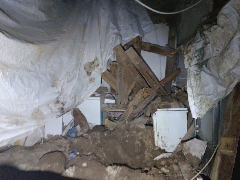 Erzurum’da bir evde göçük meydana geldi