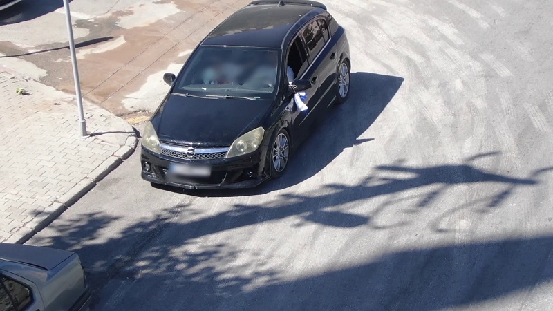 Sürücünün uyanıklığı drone'un gözünden kaçmadı