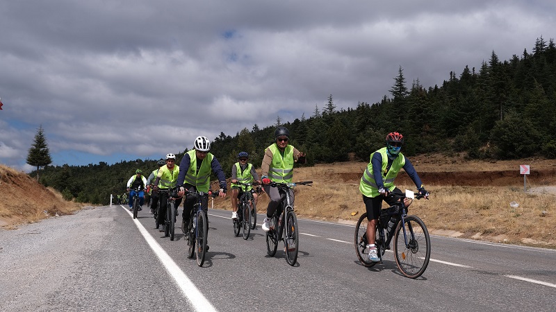 Pedallar bu kez kuraklığa dikkat çekti