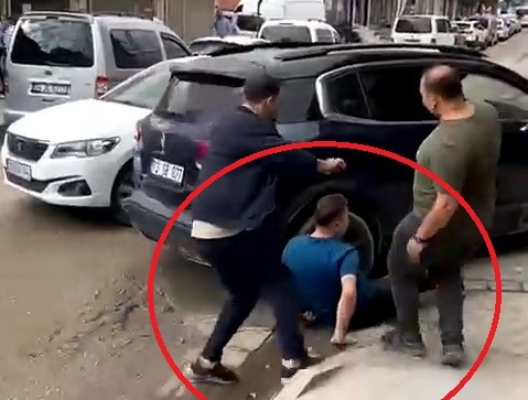 Husumetlisinin ayaklarını cipiyle ezdi!
