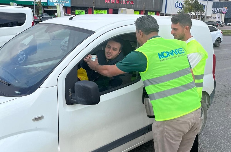 Konya'da 'sakin sürücü' farkındalık etkinliği