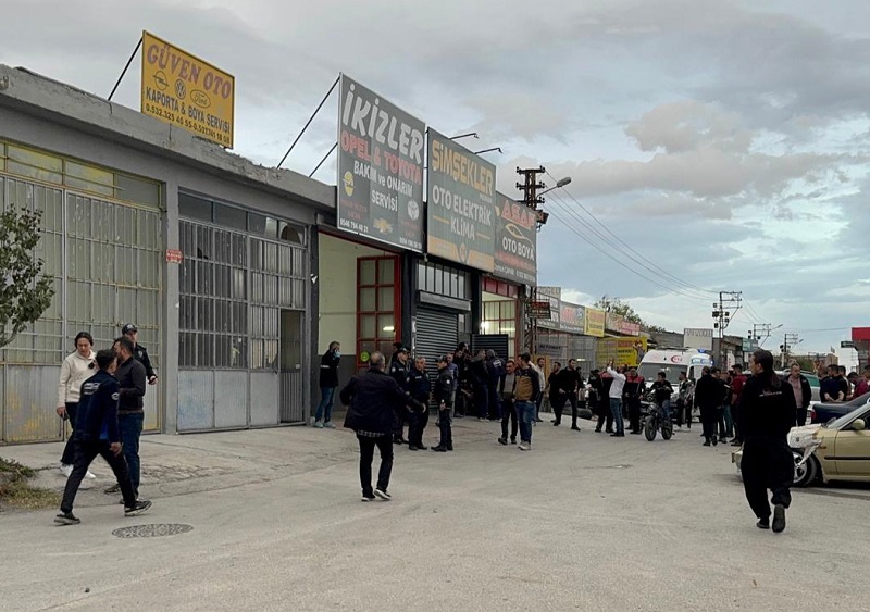 Konya'da oto boyama atölyesine saldırı