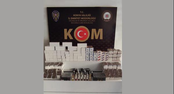 Konya'da kaçak sigara operasyonu