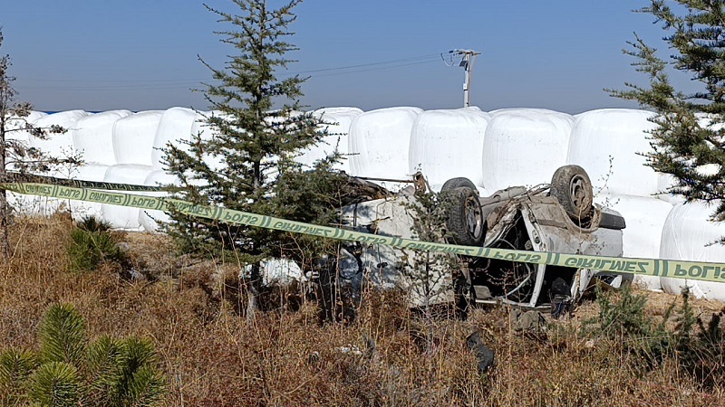 Takla atan otomobilin sürücüsü öldü