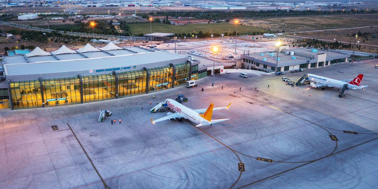 Konya Havalimanı 80 bin yolcuya hizmet verdi