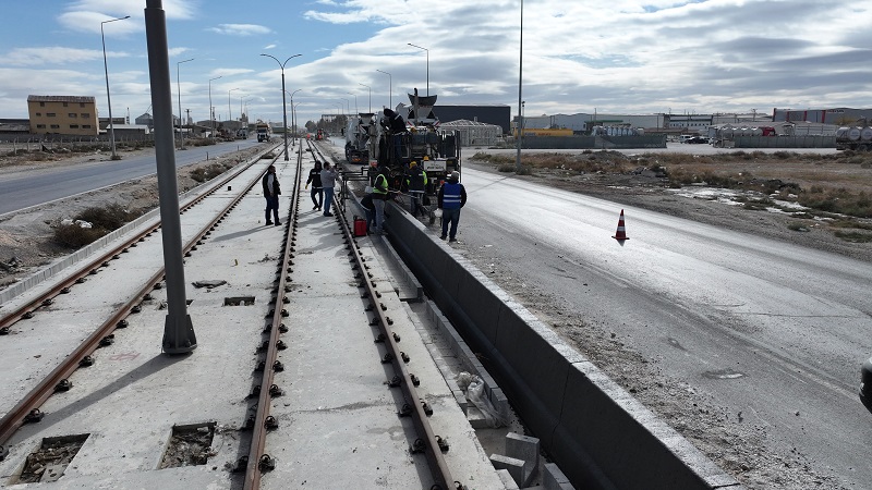 Konya'da yeni tramvay hattı çalışmaları