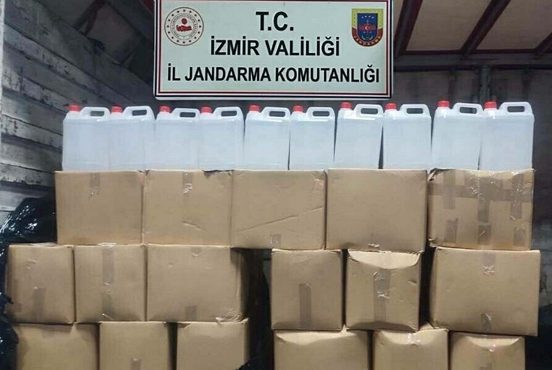 Kamyonette 860 litre etil alkol ele geçirildi