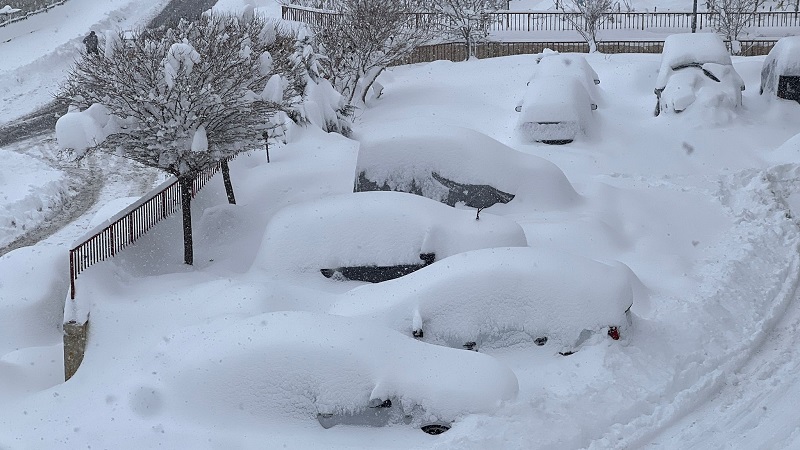 Yüksekova'da araçlar kara gömüldü