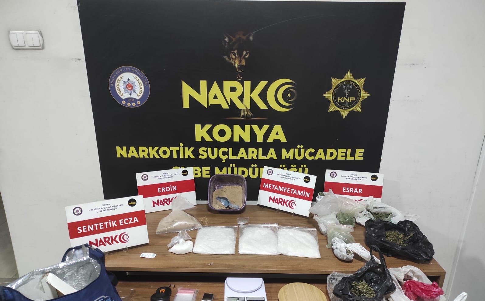 KONYA'DA ZEHİR TACİRLERİNE BİR DARBE DAHA