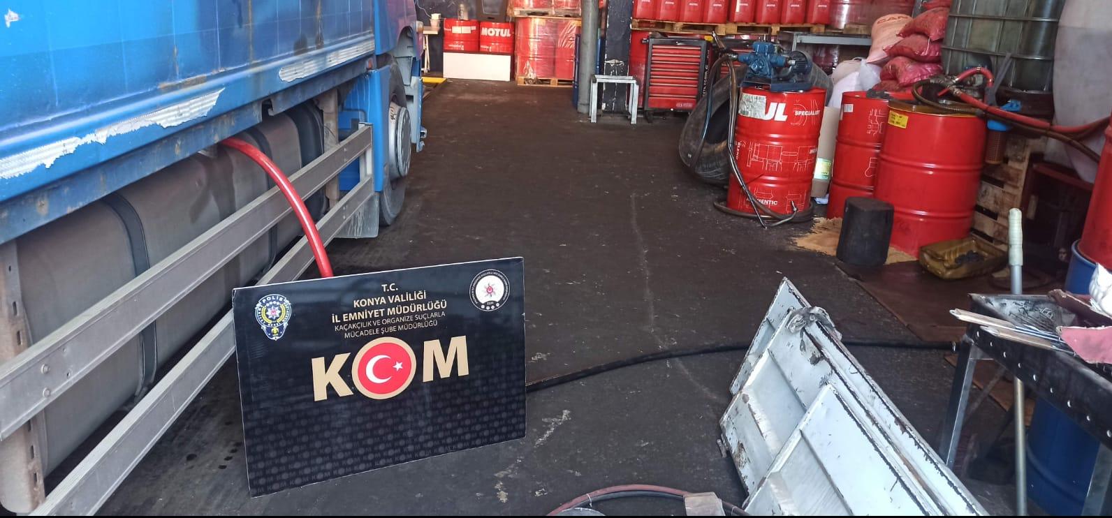 Konya'da kaçak akaryakıt operasyonu