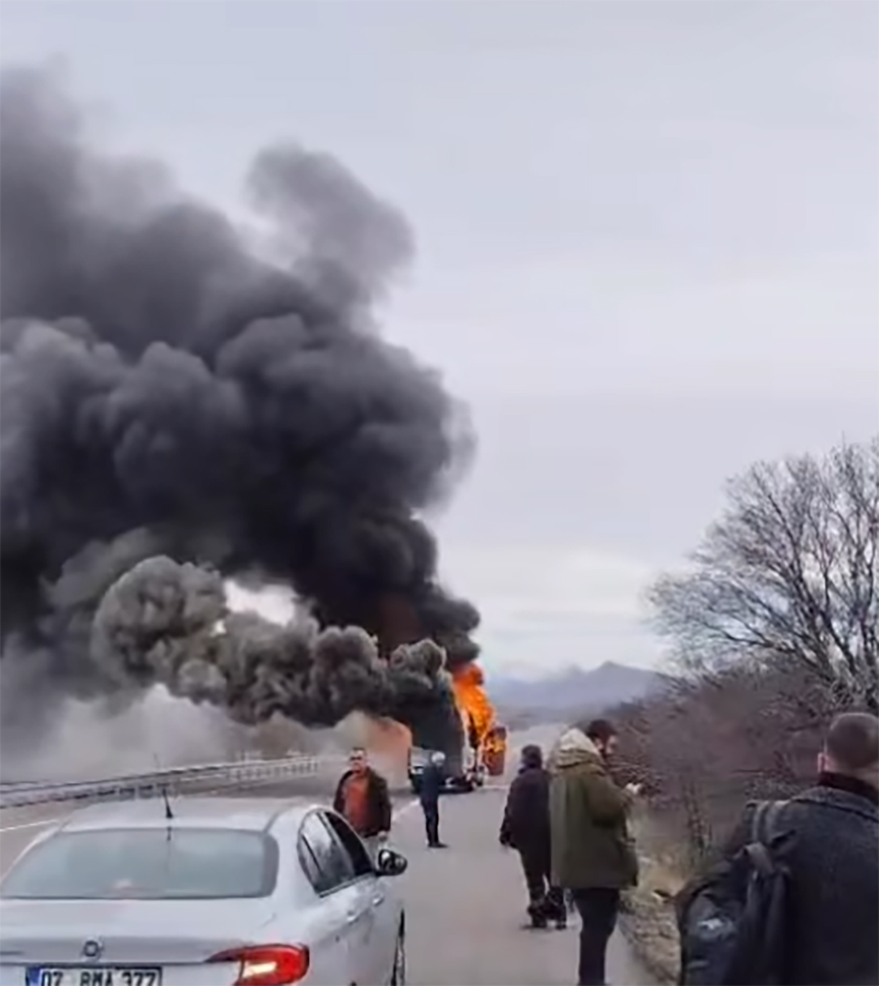 Konya-Seydişehir yolunda korkutan anlar