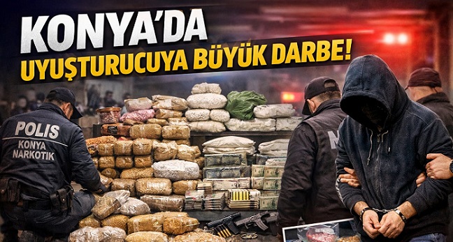 Konya'da uyuşturucuya büyük darbe!